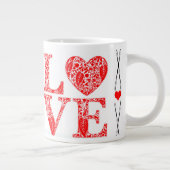 Grande Tasse ❤️ Citation d'amour rouge pour les couples et les (Droite)