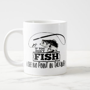 Grande Tasse Citation de pêche amusante Parler Cotravailleur de