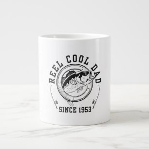Grande Tasse Citation de pêche drôle Bobiné Papa cool depuis 19