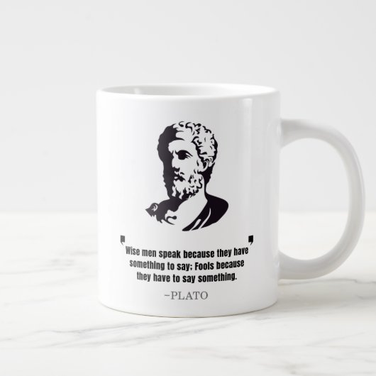 Grande Tasse Citation de Platon "Les Sages Parlent" (Droite)