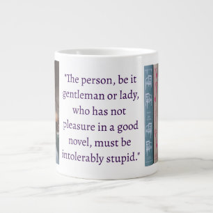 Grande Tasse Citation de roman de Jane Austen (violet foncé)