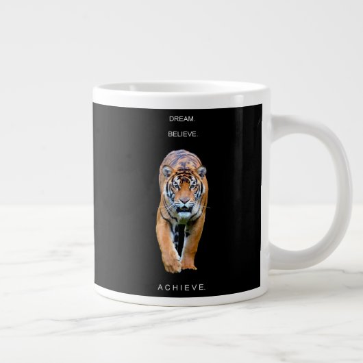 Grande Tasse Citation de succès Motivational Tiger Eyes Modèle (Droite)