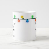 Grande Tasse Citation de vacances de Noël Lumières de Noël (Devant)
