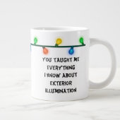 Grande Tasse Citation de vacances de Noël Lumières de Noël (Droite)