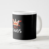Grande Tasse Citation drôle sans roi de style rétro créatif (Devant droit)