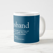Grande Tasse Citation du meilleur mari du monde Cool bleu moder (Devant droit)