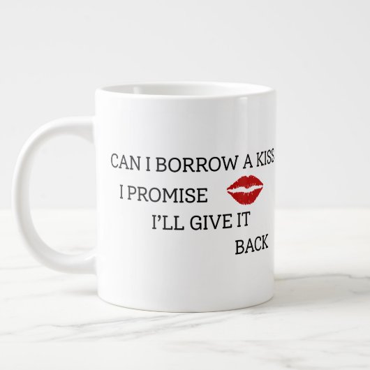 Grande Tasse Citation romantique drôle (Gauche)