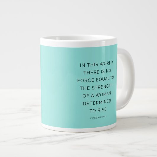 Grande Tasse Citations Turquoise des femmes inspirantes détermi (Devant droit)