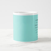 Grande Tasse Citations Turquoise des femmes inspirantes détermi (Devant)