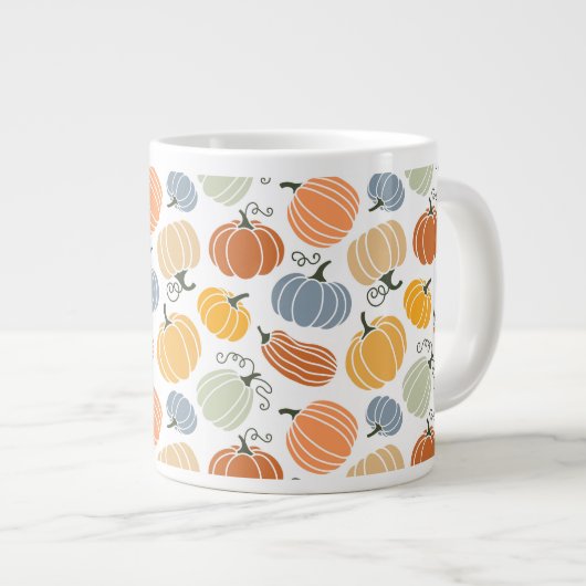 Grande Tasse Citrouille coloré Motif gourd  (Devant droit)