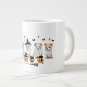 Grande Tasse Citrouille de chat noir de chien fantôme Halloween (Devant droit)