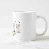 Grande Tasse Citrouille de chat noir de chien fantôme Halloween (Droite)