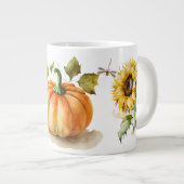 Grande Tasse Citrouille & Fleurs (Devant droit)