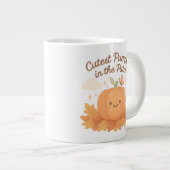 Grande Tasse Citrouille la plus mignonne du patch Design pastel (Devant droit)