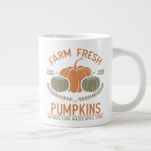 Grande Tasse Citrouilles frais de ferme   Main saisie