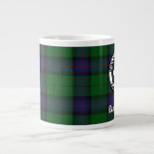 Grande Tasse Clan Armstrong Crest Badge et Tartan (Devant)