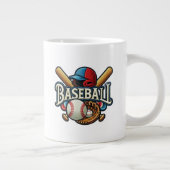 Grande Tasse Classique Baseball Essentials / Stylish Retro Lege (Droite)