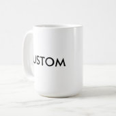 Grande tasse classique faite sur commande du BLANC (Devant gauche)