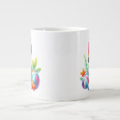 Grande Tasse Clipart de dessin Flamant rose aquarelle (Devant)