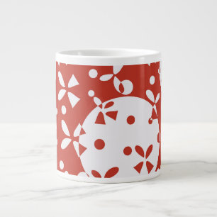 Grande Tasse Cloche de Noël Rouge et Blanche Motif de Fêtes