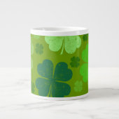 Grande Tasse Cloches Vertes, Cloches Lucky, Votre Nom (Devant)