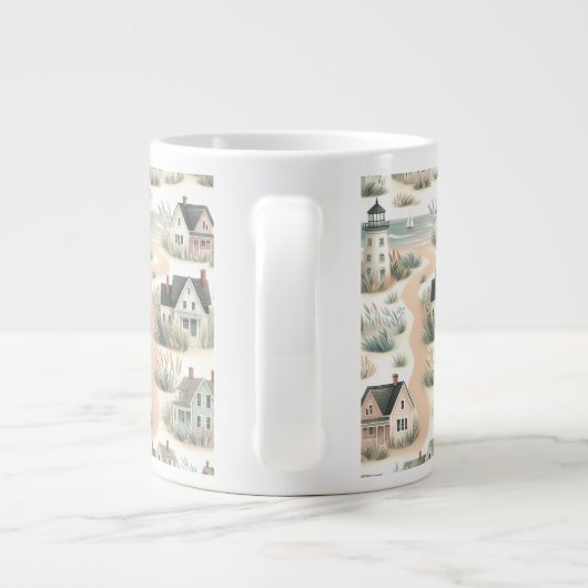 Grande Tasse Coastal Cottage Lighthouse Pattern (Dos)
