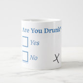 Grande Tasse Cochez les cases SlipperyJoe's Are You Drunk marte (Devant)