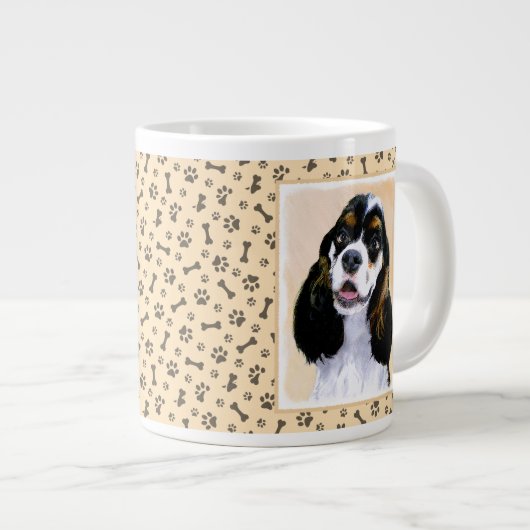 Grande Tasse Cocker Spaniel (Parti) Peinture - Art Chien origin (Devant droit)