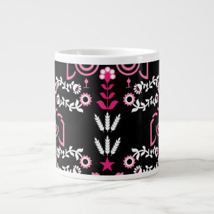 Grande Tasse Cockerel Scandinavian Folk Art