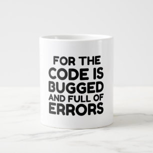 GRANDE TASSE CODE BOGGÉ ET COMPLET D'ERREURS