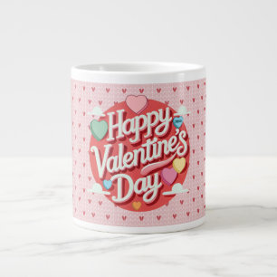Grande Tasse Coeur coloré de la Saint-Valentin