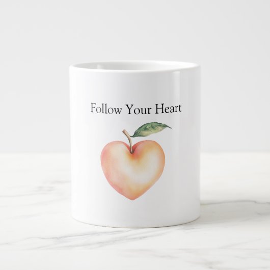 Grande Tasse Cœur de Pêche (Devant)
