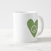 Grande Tasse Coeur des signes de paix (Devant droit)