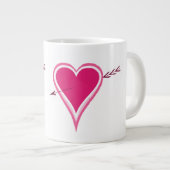Grande Tasse Cœur & Flèche-Raspberry (Devant droit)