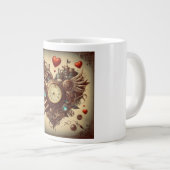 Grande Tasse Coeur Steampunk/Saint-Valentin (Devant droit)