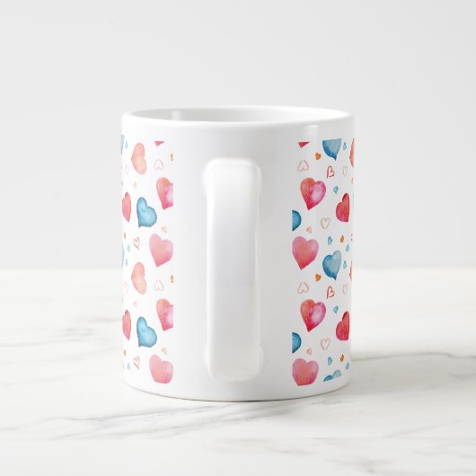 Grande Tasse Coeurs colorés (Dos)