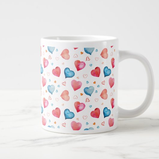 Grande Tasse Coeurs colorés (Droite)