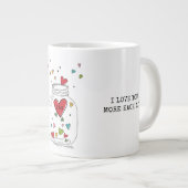 Grande Tasse Coeurs De Jour Valentines En Jar Monogramme (Devant droit)