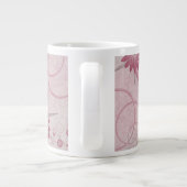 Grande Tasse Coeurs et fleurs Abstraits roses Aimer l'art fract (Dos)