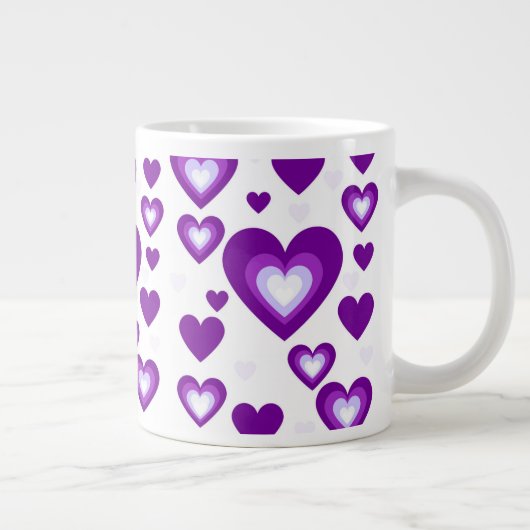 Grande Tasse Coeurs pourpres (Droite)