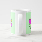 Grande Tasse Coeurs roses, Amour, Romance, Saint-Valentin, Étoi (Dos)