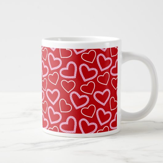 Grande Tasse Coeurs rouges (Droite)