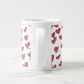 Grande Tasse Coeurs tirés à la main (Dos)