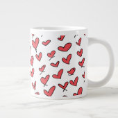 Grande Tasse Coeurs tirés à la main (Droite)