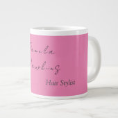 Grande Tasse Coiffure professionnelle sobre rose féminin (Devant droit)