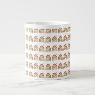 Grande Tasse Col cravate motif arc-en-ciel bohème