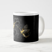 Grande Tasse Colibri noir et or (Devant droit)