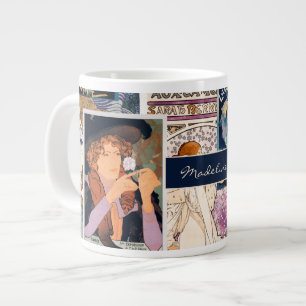 Grande Tasse Collage d'art Poster vintage français personnalisé