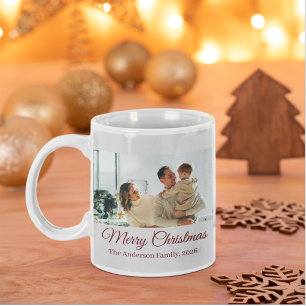 Grande Tasse Collage de famille moderne pour les fêtes avec tro