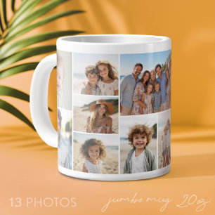 Grande Tasse Collage de photos - 13 photos en grille minimale m